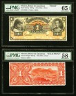 Mexico Banco De Zacatecas 1 Peso ND (ca. 1891) Pick 474fp/bp M574p Face and Back Proofs PMG Gem Uncirculated 65 EPQ and PMG Choice About Uncirculated ...