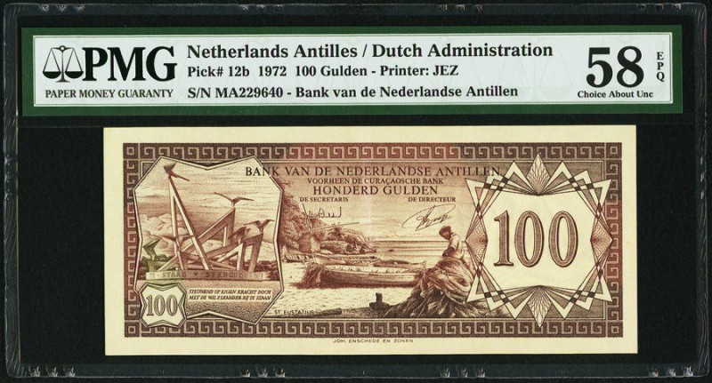 Netherlands Antilles Bank van de Nederlandse Antillen 100 Gulden 1.6.1972 Pick 1...