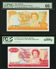 New Zealand Reserve Bank of New Zealand 50 Dollars ND (1989-92) Pick 174b PMG Gem Uncirculated 66 EPQ; 100 Dollars ND (1985-89) Pick 175b PCGS Gem New...