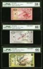 Sri Lanka Denominational Consecutive Issue Specimen Set of Six Examples. Central Bank of Ceylon 2; 5; 10; 20; 50; 100 Rupees ND (1979) Pick 83s; 84s; ...