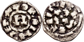 Italy: Lucca 1039-1125. Denari. Obverse: INPERATOR/ Monogram. Reverse: ENRICVS

 17mm 0.95g