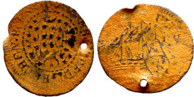 Middle Ages (X-XV century) Bronze Coin

 18mm 0.69g