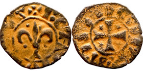 Middle Ages (X-XV century) Bronze Coin

 16mm 0.95g

 Artificial sand patina