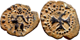 Middle Ages (X-XV century) Bronze Coin

 16mm 1.08g