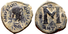 Justinian I (527-565) Follis. Obverse: D N IVSTINIANVS PP AVG, diademed, draped, and cuirassed bust right Reverse: Large M, mintmark

 28mm 14.00g