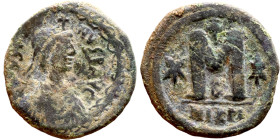 Justin I (518-527) Follis Obverse: :D N IVSTINVS PP AVG, diademed, draped, and cuirassed bust right Reverse: Large M

 30mm 15.74g