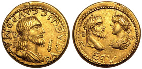Kingdom of the Bosporos, Sauromates II with Septimius Severus and Caracalla Electrum Stater