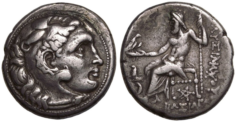 ANCIENT GREECE. KINGDOM OF THRACE. Lysimachos. 
Silver Tetradrachm, circa 305-2...