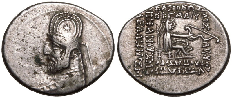 ANCIENT GREECE. KINGDOM OF PARTHIA. Mithradates III. 
Silver Drachm, circa 87-7...