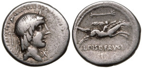 L. Calpurnius Piso Frugi AR Denarius