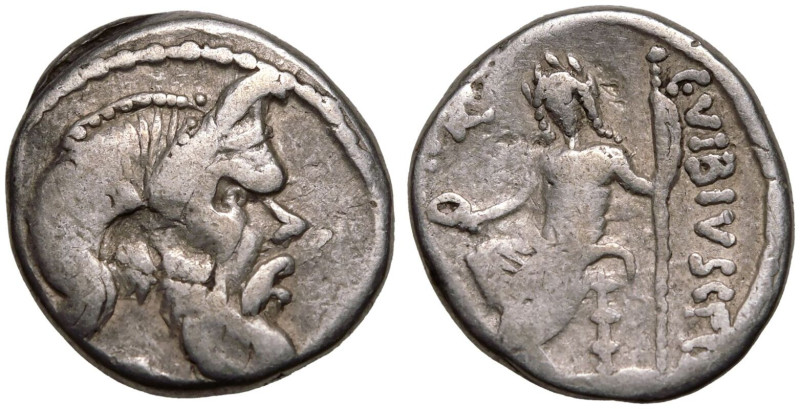 ROMAN REPUBLIC & IMPERATORIAL. C. Vibius C. f. C. n. Pansa Caetronianus. 
Silve...