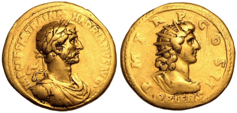 ROMAN EMPIRE. Hadrian. 
Gold Aureus, AD 118. Rome. 
Obv: IMP CAESAR TRAIAN HAD...