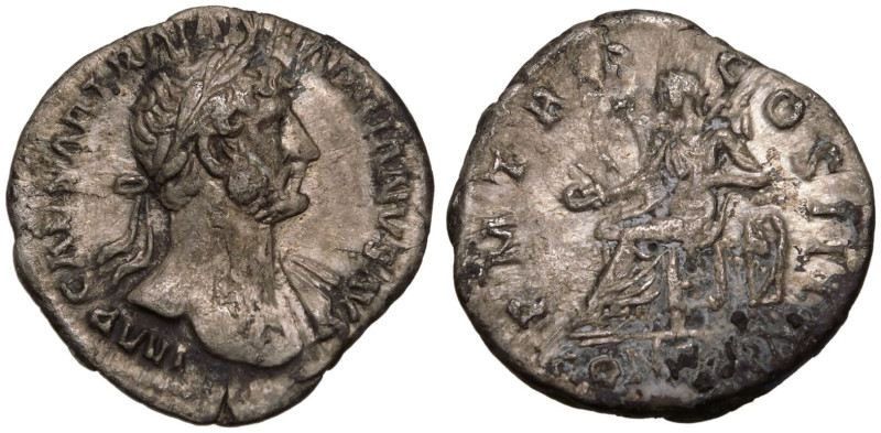 ROMAN EMPIRE. Hadrian. 
Silver Denarius, AD 119-120. Rome. 
Obv: IMP CAESAR TR...