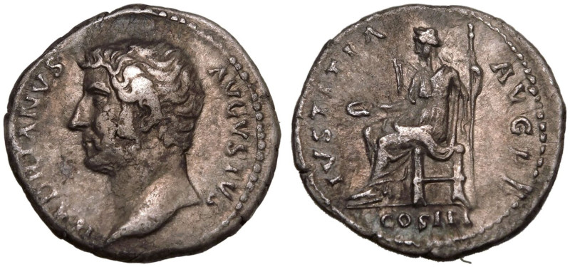 ROMAN EMPIRE. Hadrian. 
Silver Denarius, AD 129-130. Rome. 
Obv: HADRIANVS AVG...