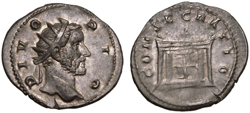 ROMAN EMPIRE. Divus Antoninus Pius. 
Silver Antoninianus, AD 250-251. Mediolanu...