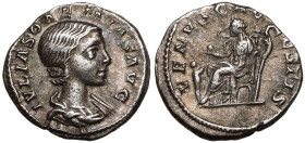 Julia Soaemias (mother of Elagabalus) AR Denarius