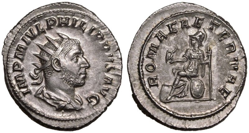 ROMAN EMPIRE. Philip I. 
Silver Antoninianus, AD 244-247. Rome. 
Obv: IMP M IV...