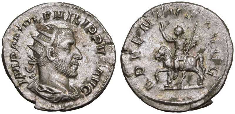 ROMAN EMPIRE. Philip I. 
Silver Antoninianus, AD 244-247. Rome. 
Obv: IMP M IV...