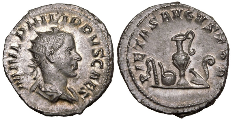 ROMAN EMPIRE. Philip II (Caesar). 
Silver Antoninianus, AD 244-246. Rome. 
Obv...