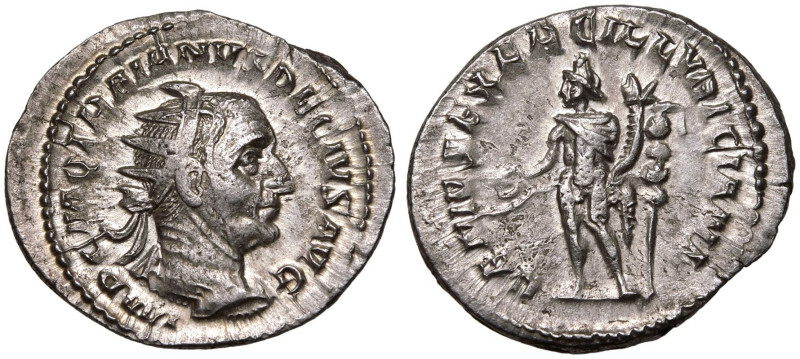 ROMAN EMPIRE. Trajan Decius. 
Silver Antoninianus, AD 249-251. Rome. 
Obv: IMP...