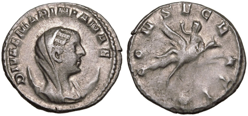 ROMAN EMPIRE. Diva Mariniana (wife of Valerian I). 
Silver Antoninianus, AD 254...