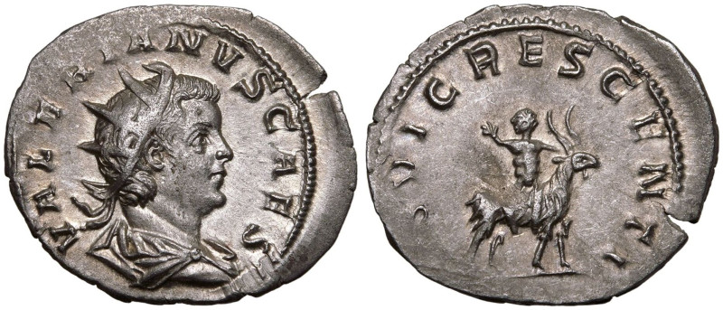 ROMAN EMPIRE. Valerian II (Caesar). 
Silver Antoninianus, AD 256. Colonia Agrip...