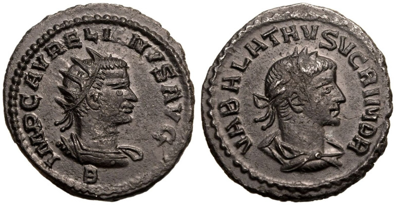 ROMAN EMPIRE. Aurelian and Vabalathus. 
Billon Antoninianus, AD 270-272. Antioc...