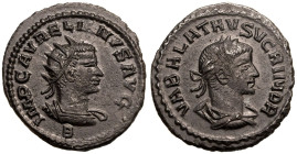 Aurelian and Vabalathus BI Antoninianus
