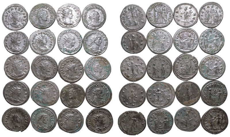 ROMAN EMPIRE. Various Emperors/Empresses. 
Billon 20 x Antoniniani, 3rd - 4th c...