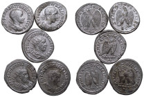 Seleucis and Pieria, Antioch, Philip I and Gordian III BI 5 x Tetradrachms