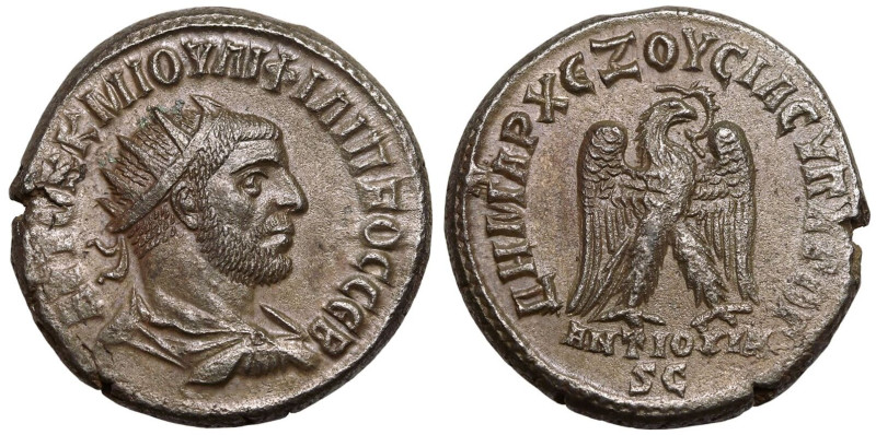 ROMAN PROVINCIAL. SELEUCIS AND PIERIA, ANTIOCH. Philip I. 
Billon Tetradrachm, ...