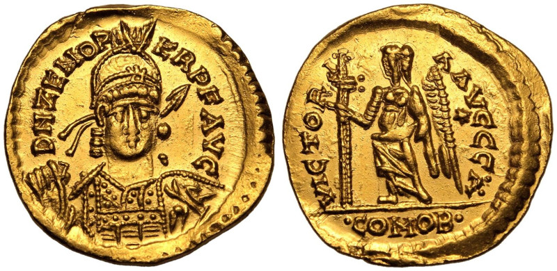 MIGRATIONARY. PSEUDO-IMPERIAL. Odoacer. 
Gold Solidus, AD 476-489. Rome. 
In t...