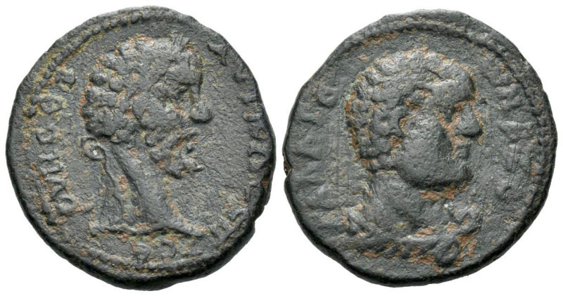 Decapolis, Gadara Septimius Severus, 193-211 Bronze circa 198-199 (year 262), Æ ...