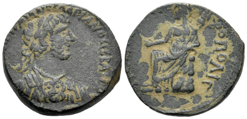 Decapolis, Petra Hadrian, 117-138 Bronze circa 117-138, Æ 24.30 mm., 13.04 g.
L...