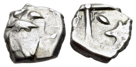 Southern Gaul. Volcae-Tectosages, c. 2nd-1st century BC. AR Drachm (12mm, 2.72g). Stylized male head left. R/ Long cross with three ornaments. LT.3254...