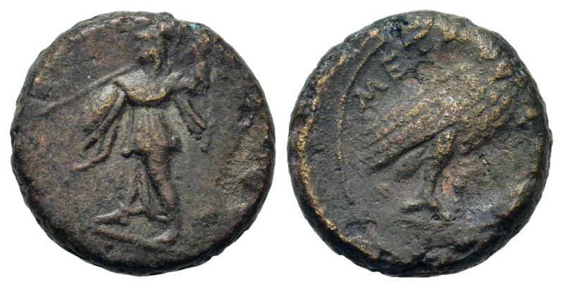 Italy. Southern Lucania. Metapontion, c. 225-200(?) BC. Æ (15,8mm, 2.6g). Athena...