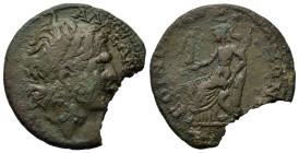 Macedon, Koinon of Macedon. Pseudo-autonomous issue. Time of Severus alexander (222-235). Æ (26,3mm, 7.7g). Diademed head of Alexander the Great to ri...