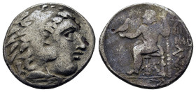 Kings of Macedon. Alexander III ‘the Great’ (336-323 BC). Drachm (18,5mm, 3.4g). Sardes. Head of Herakles to r., wearing lion skin headdress. R/ [A]ΛE...