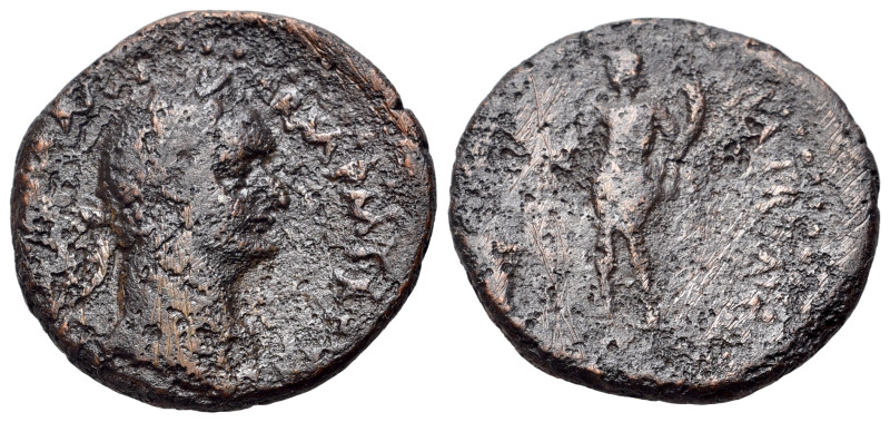 Domitian (81-96). Achaea, Patras. Æ (24mm, 7.79g, 6h). Laureate head of Domitian...