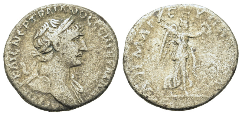 Trajan (98-117) Cappadocia, Caesarea. AR drachm (18,8mm, 2.7g). AVTOKP KAIC NEP ...