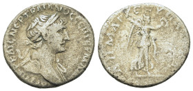 Trajan (98-117) Cappadocia, Caesarea. AR drachm (18,8mm, 2.7g). AVTOKP KAIC NEP [TPAIANOC] CEB ΓEPM ΔAK, laureate and draped bust of Trajan r., seen f...