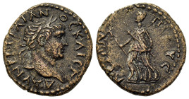 Trajan (98-117). Bithynia. Prusa ad Olympum. Æ (20.4mm, 6.10g). Laureate head r. R/ Demeter advancing l., holding two torches. RPC III 1046. VF
