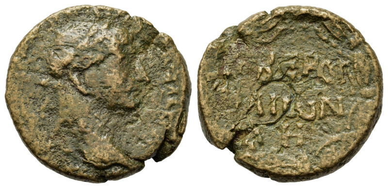 Trajan (98-117). Cyrrhestica, Beroea. Æ (24,6mm, 9.6g). Laureate head r. R/ BEΡO...