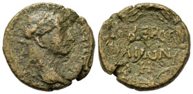 Trajan (98-117). Cyrrhestica, Beroea. Æ (24,6mm, 9.6g). Laureate head r. R/ BEΡOI-AIωN H in three lines within wreath. BMC 10; Butcher 10; Hunter 5; R...