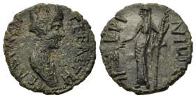 Sabina (Augusta, 128-136/7). Thrace, Perinthus. Æ (20mm, 4.8g). Draped bust r. R/ Demeter standing left, holding grain ears and sceptre. RPC 715.