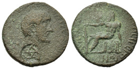 Antoninus Pius (138-161). Thrace, Topirus. Æ Diassarion (22,4mm, 6.4g). C. Fabius Agrippinus. magistrate. Bare head of Antoninus Pius r. R/ Hercules s...