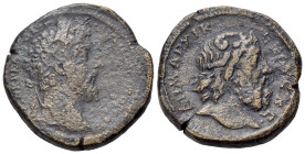 Marcus Aurelius (161-180). Cyrene, Cyrenaica. Æ (28mm, 19.43g, 8h). Laureate head r. R/ Horned and bearded head of Jupiter Ammon r. Sydenham-339