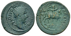 Divus Marcus Aurelius (died 180). Macedon, Philippi. Æ (). Struck under Gallienus, AD 253-268. DIVO MAR ANTONINO. Radiate head r. R/ AEmperor with rai...