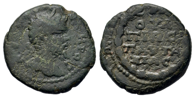 Septimius Severus (193-211). Thrace, Pautalia. Æ (18,7mm, 4g). Laurete head r. R...