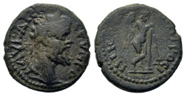 Septimius Severus (193-211). Moesia Inferior, Nicopolis ad Istrum. Æ (16,7mm, 3.2g). Laureate head r. R/ Thanatos standing right, legs crossed, leanin...
